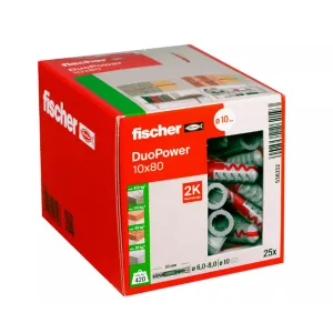 Fischer DuoPower 10x80 plug 25 st/ds