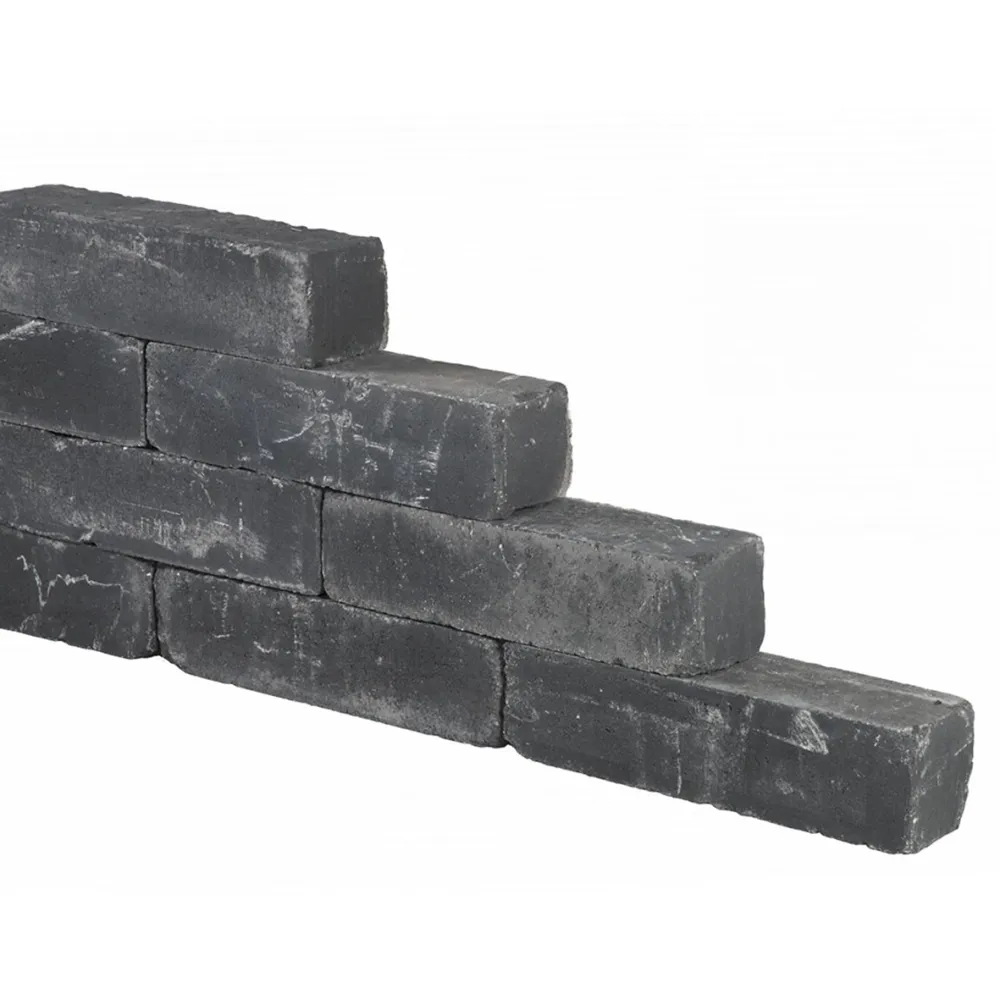 Wallblock old 15x15x30 cm antraciet
