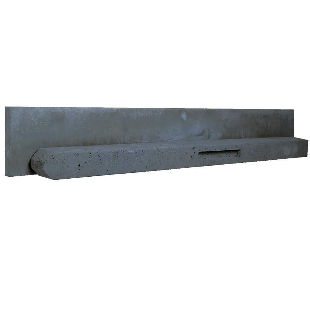 Betonplaat antraciet 3,5x25x184 cm stampbeton