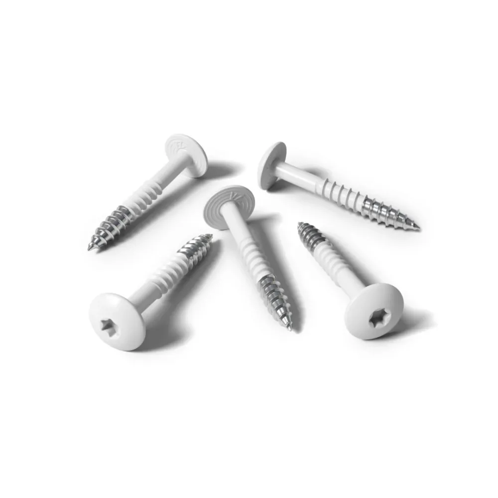 Kleurkopschroef 4,8x38 RVS A2 RAL 9016 verkeerswit 100 st/ds