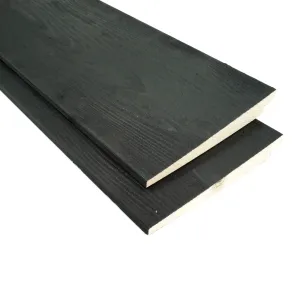 Vuren Zweeds Rabat 11/29x193 mm zwart gelakt