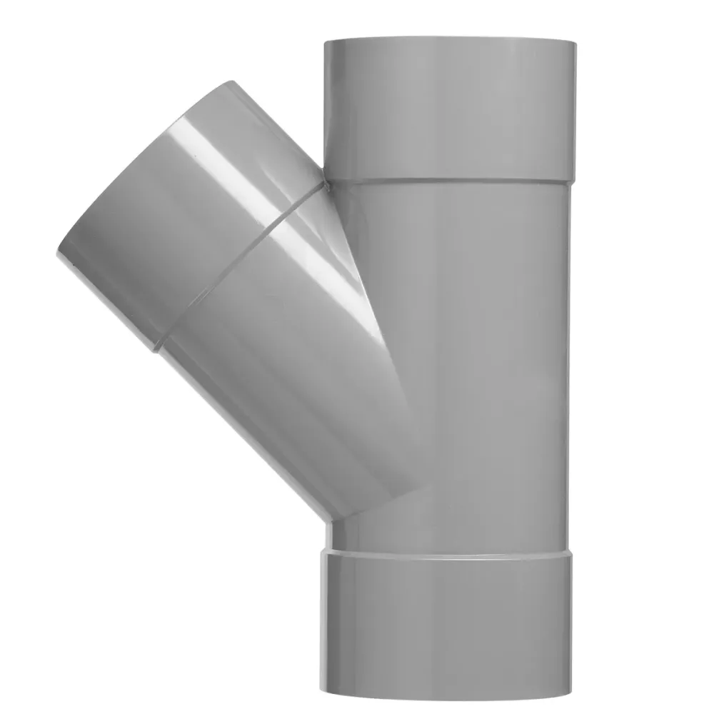 PVC T-stuk 110 mm 3xlijm 45 gr.