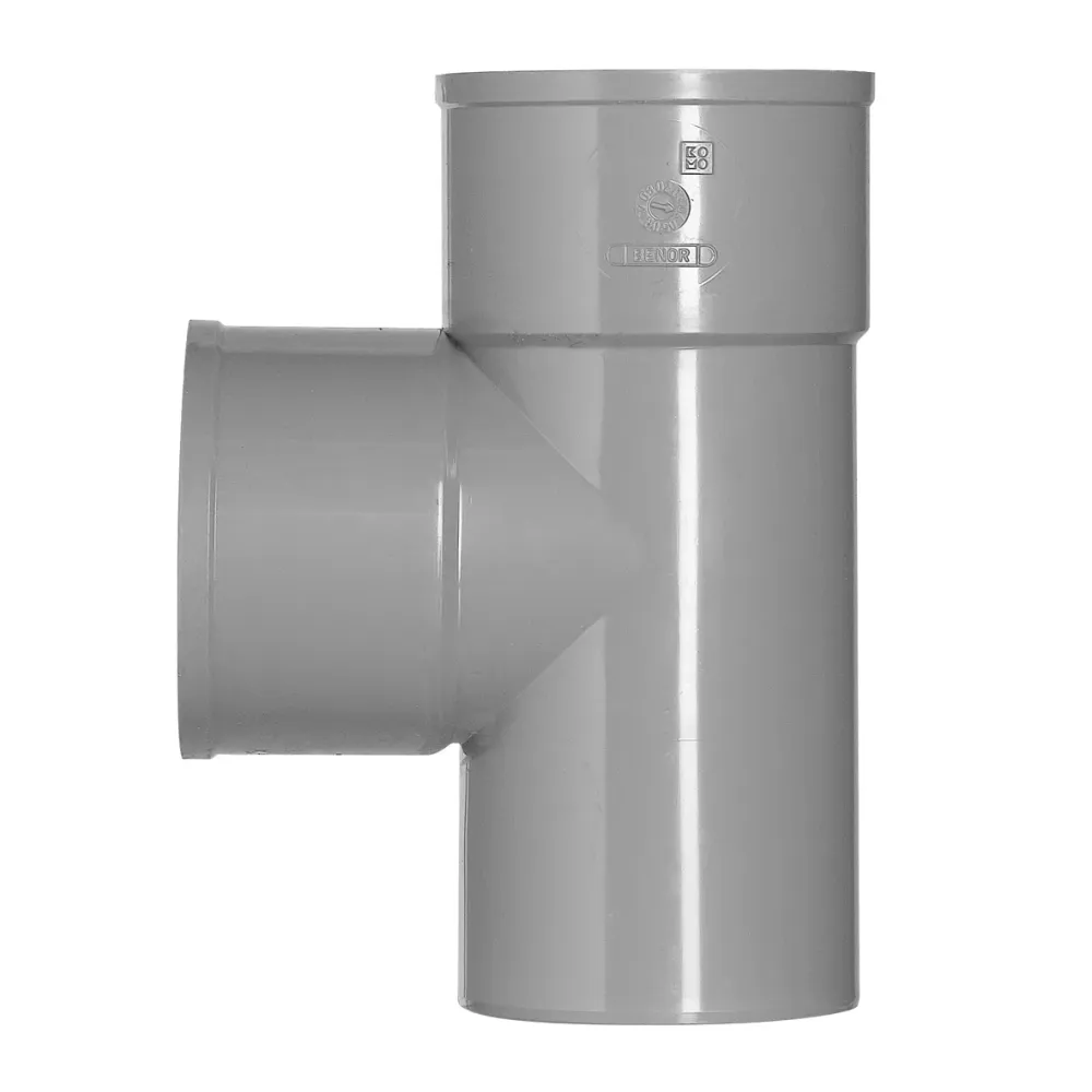 PVC T-stuk 110x110 mm 2xlijm 87 gr.