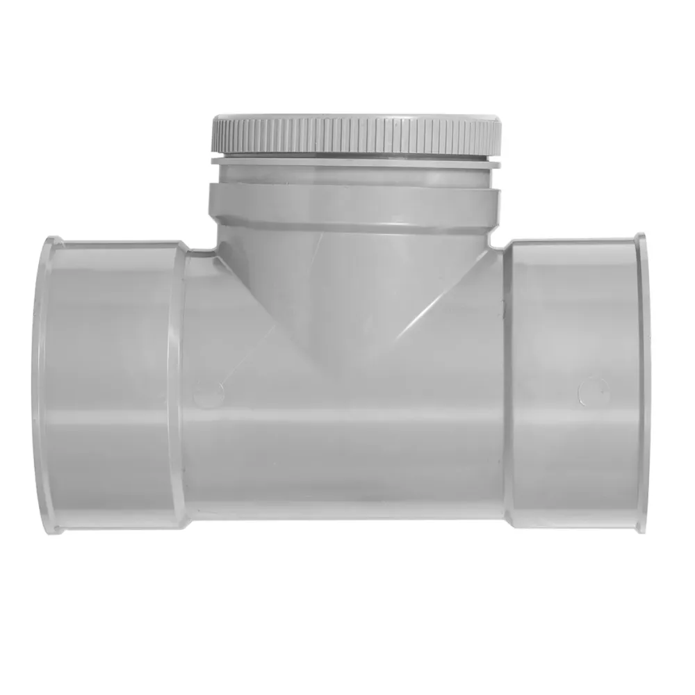PVC ontstoppingstuk 110 mm 2xlijm met schroefdeksel