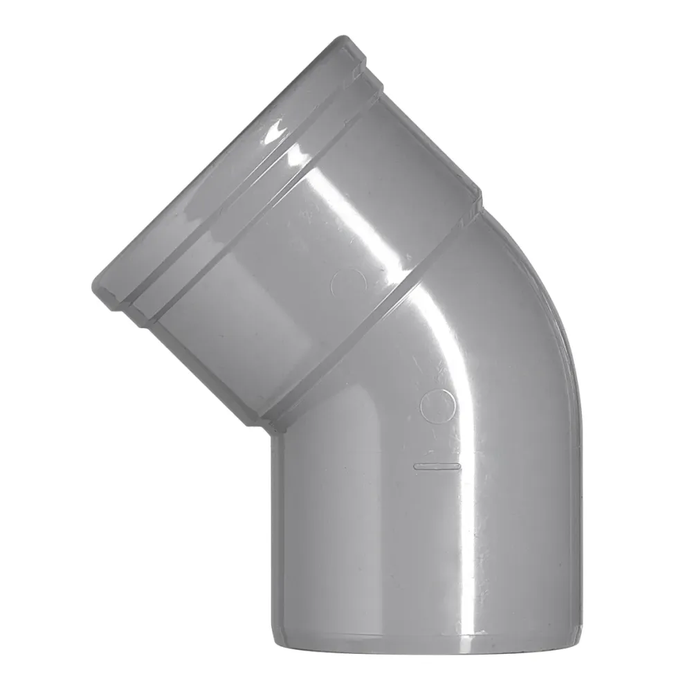 PVC bocht 110 mm 1xmanchet 45 gr.