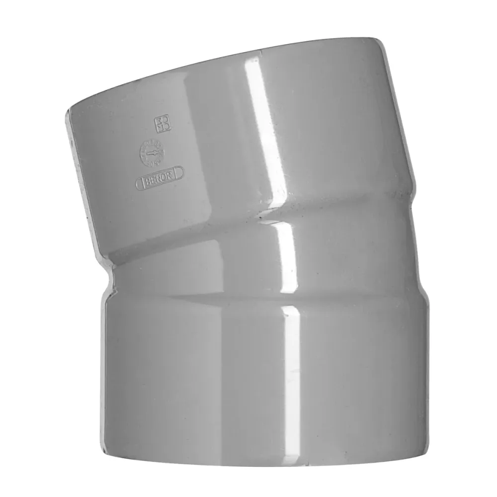 PVC bocht 125 mm 2xlijm 15 gr.