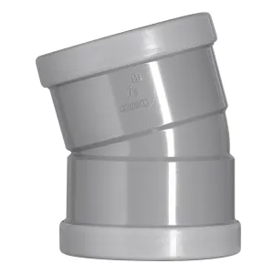 PVC bocht 125 mm 2xmanchet 15 gr.