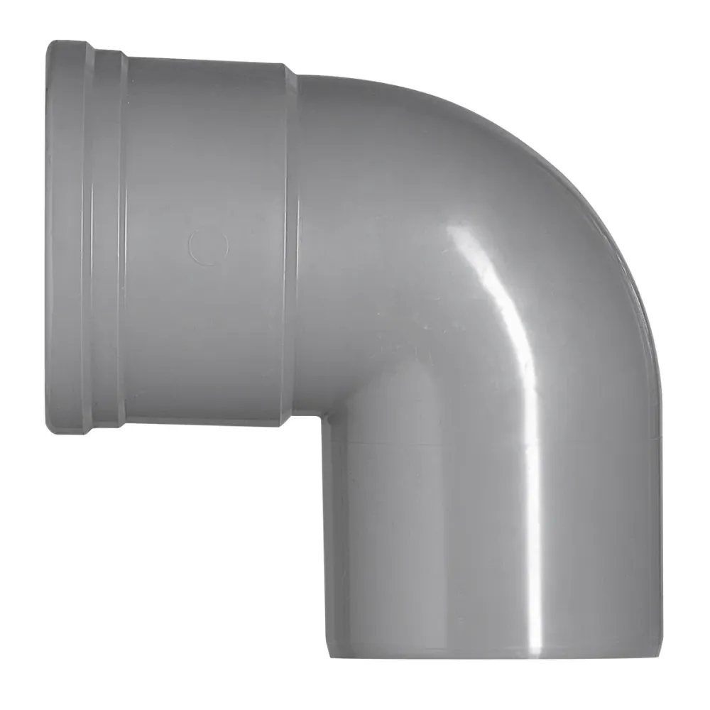 PVC bocht 125 mm 1xmanchet 87 gr.
