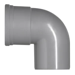 PVC bocht 125 mm 1xmanchet 87 gr.
