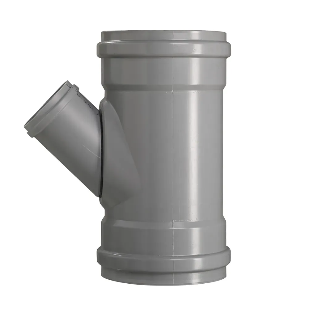 PVC T-stuk 160x125 mm 3xmanchet 45 gr.