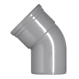 PVC bocht 125 mm 1xmanchet 45 gr.