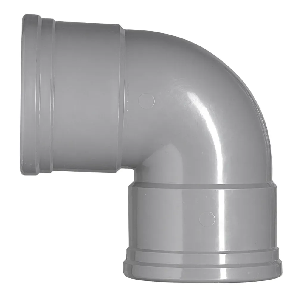 PVC bocht 125 mm 2xmanchet 87 gr.