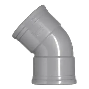 PVC bocht 160 mm 2xmanchet 45 gr.