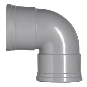 PVC bocht 160 mm 2xmanchet 87 gr.