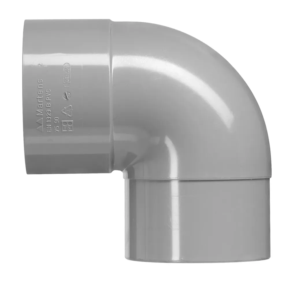 PVC bocht 40 mm 1xlijm 90 gr.