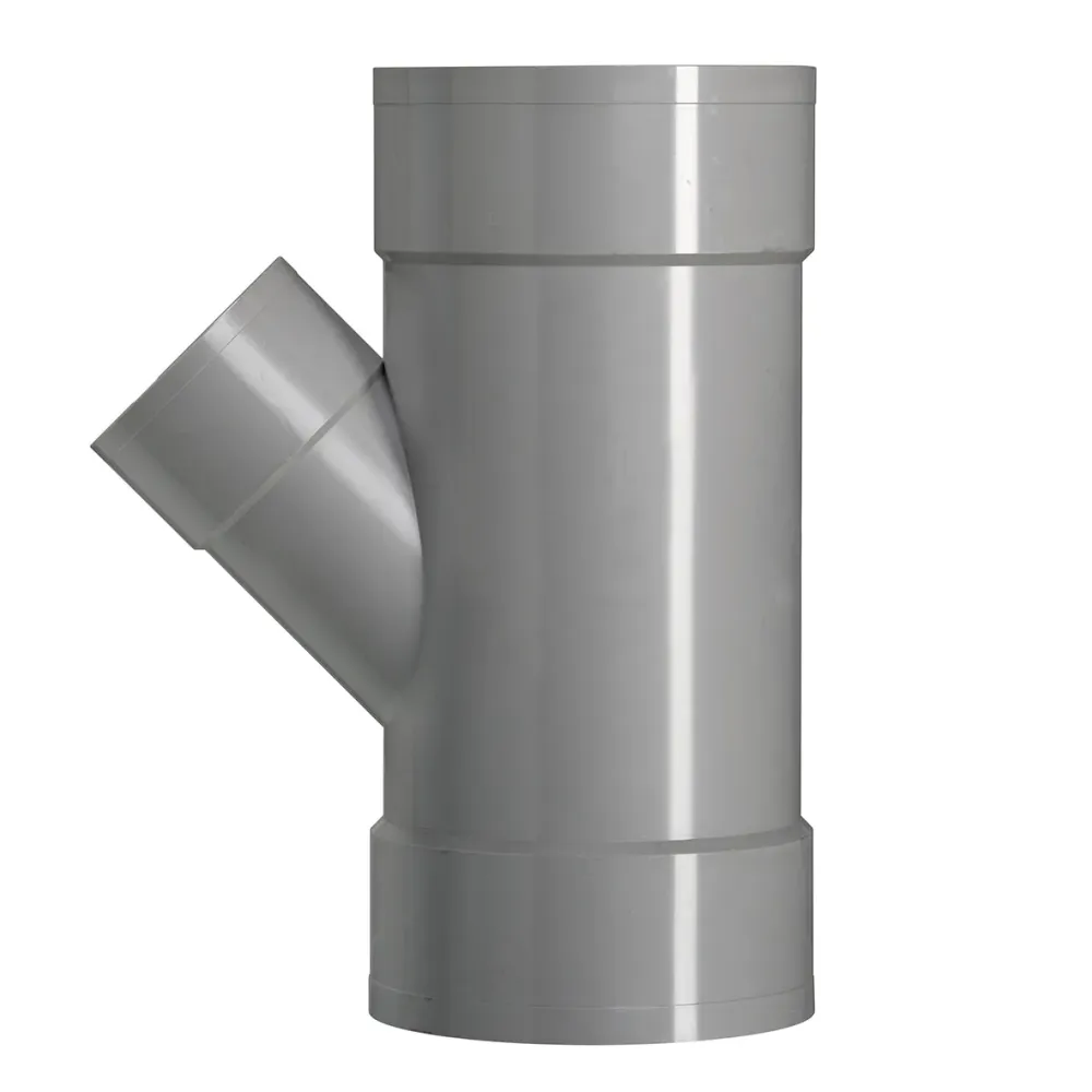 PVC T-stuk 50x40 mm 3xlijm 45 gr.