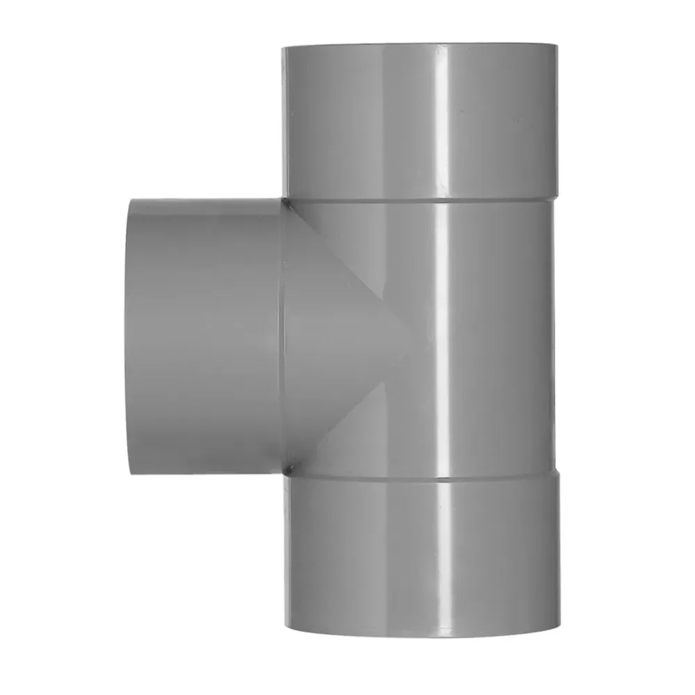 PVC T-stuk 75x75 mm 3xlijm 90 gr.