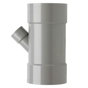 PVC T-stuk 125x50 mm 3xlijm 45 gr.