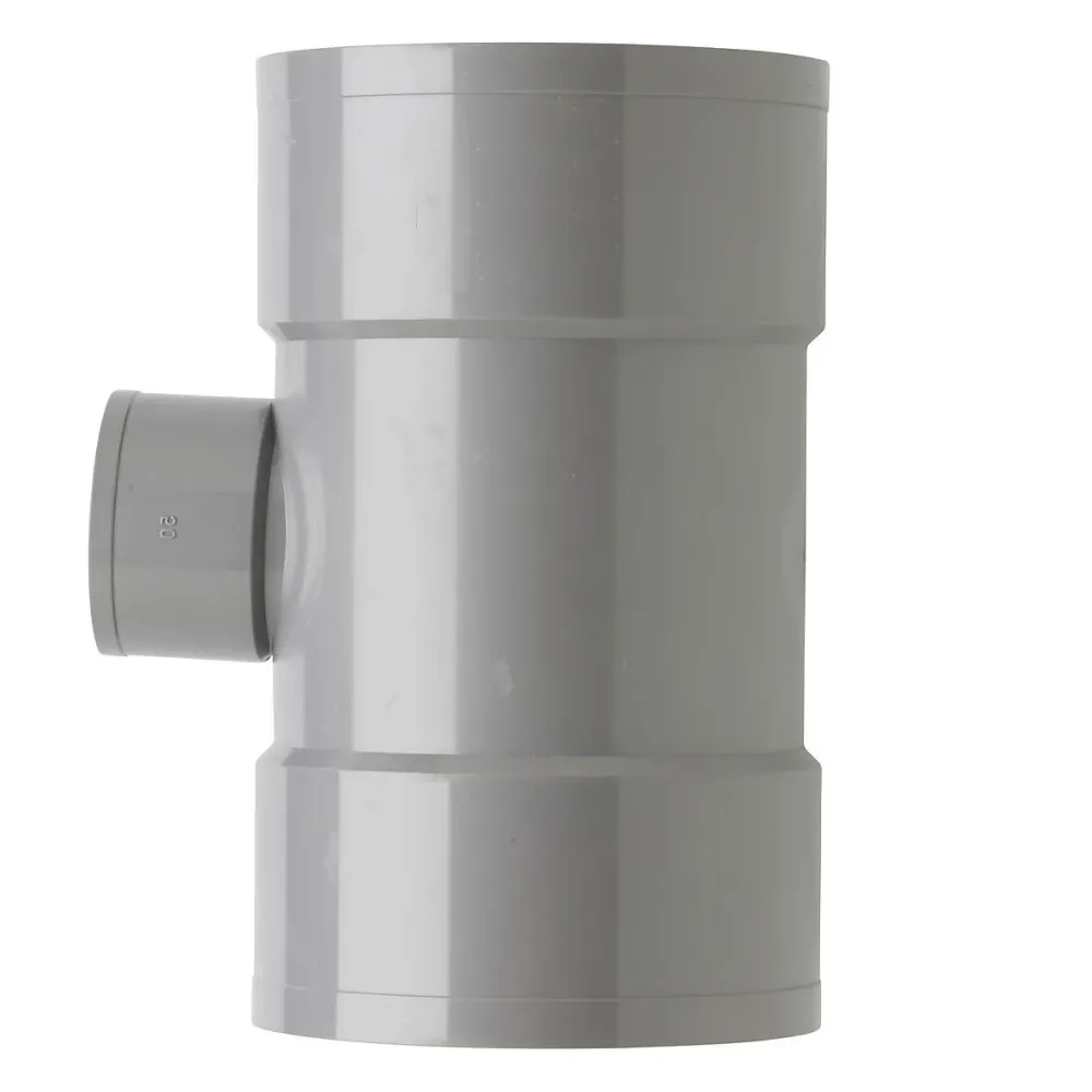 PVC T-stuk 125x50 mm 3xlijm 87 gr.