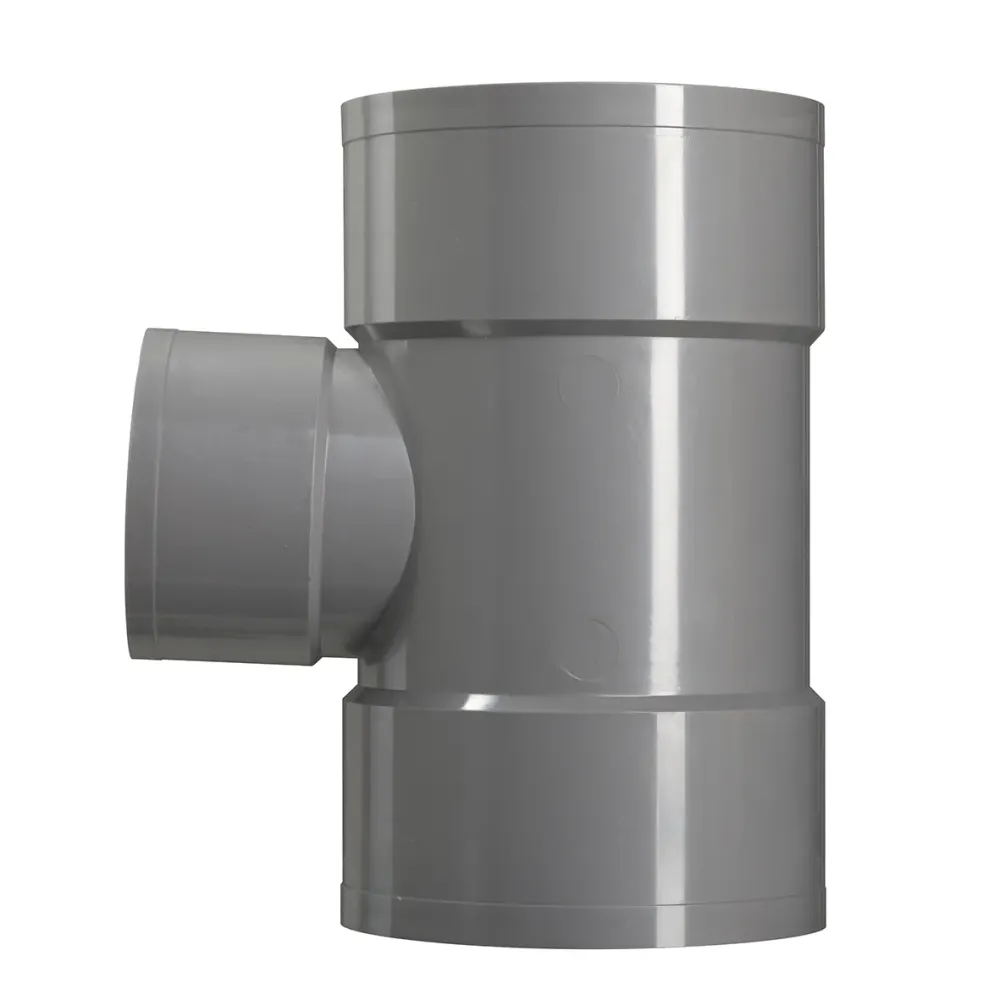PVC T-stuk 110x75 mm 3xlijm 87 gr.