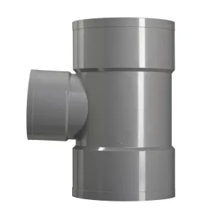 PVC T-stuk 110x75 mm 3xlijm 87 gr.