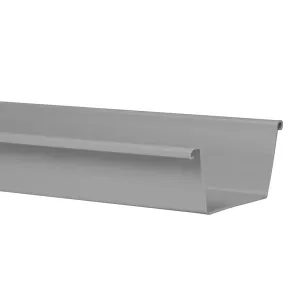 PVC bakgoot 125 mm L= 4000 mm grijs