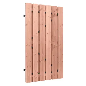 Douglas plankendeur op zwart frame 100x195 cm geschaafd onbehandeld