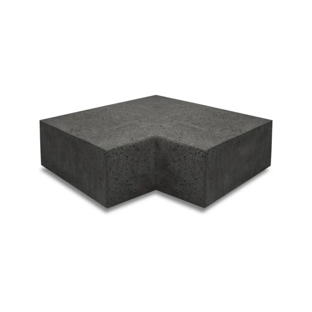 Artistone traptrede binnenhoekstuk 90gr. Carbon voor 37x15 cm