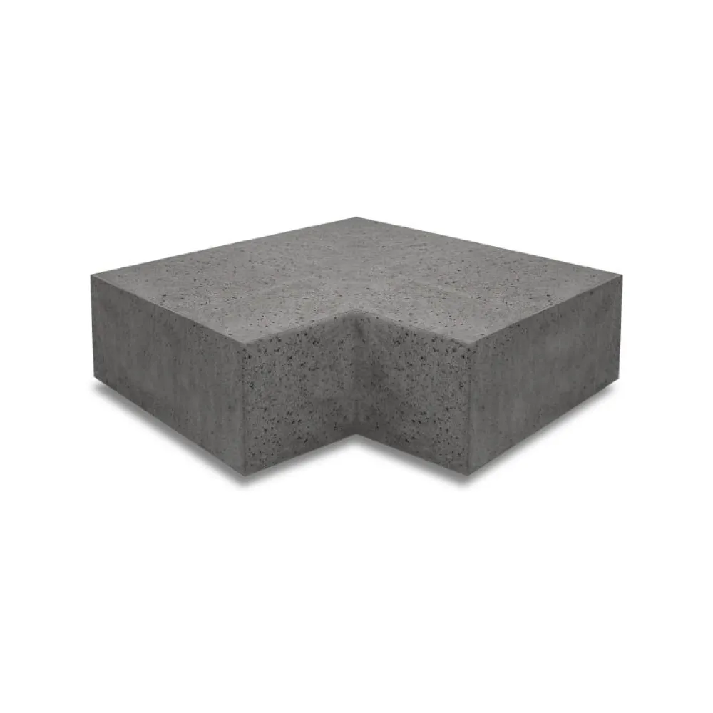 Artistone traptrede binnenhoekstuk 90gr. Antraciet voor 37x15 cm