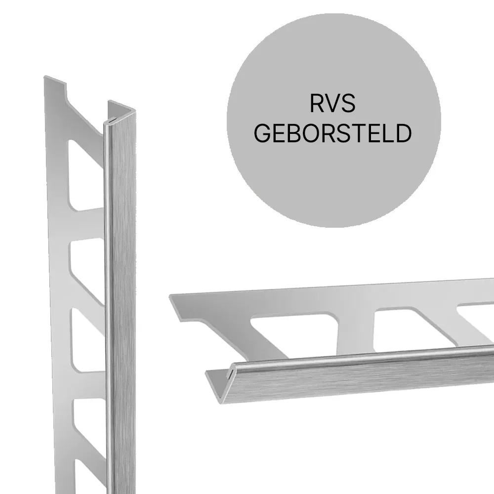 Tegelprofiel Proangle AIS RVS geborsteld L= 2700 mm