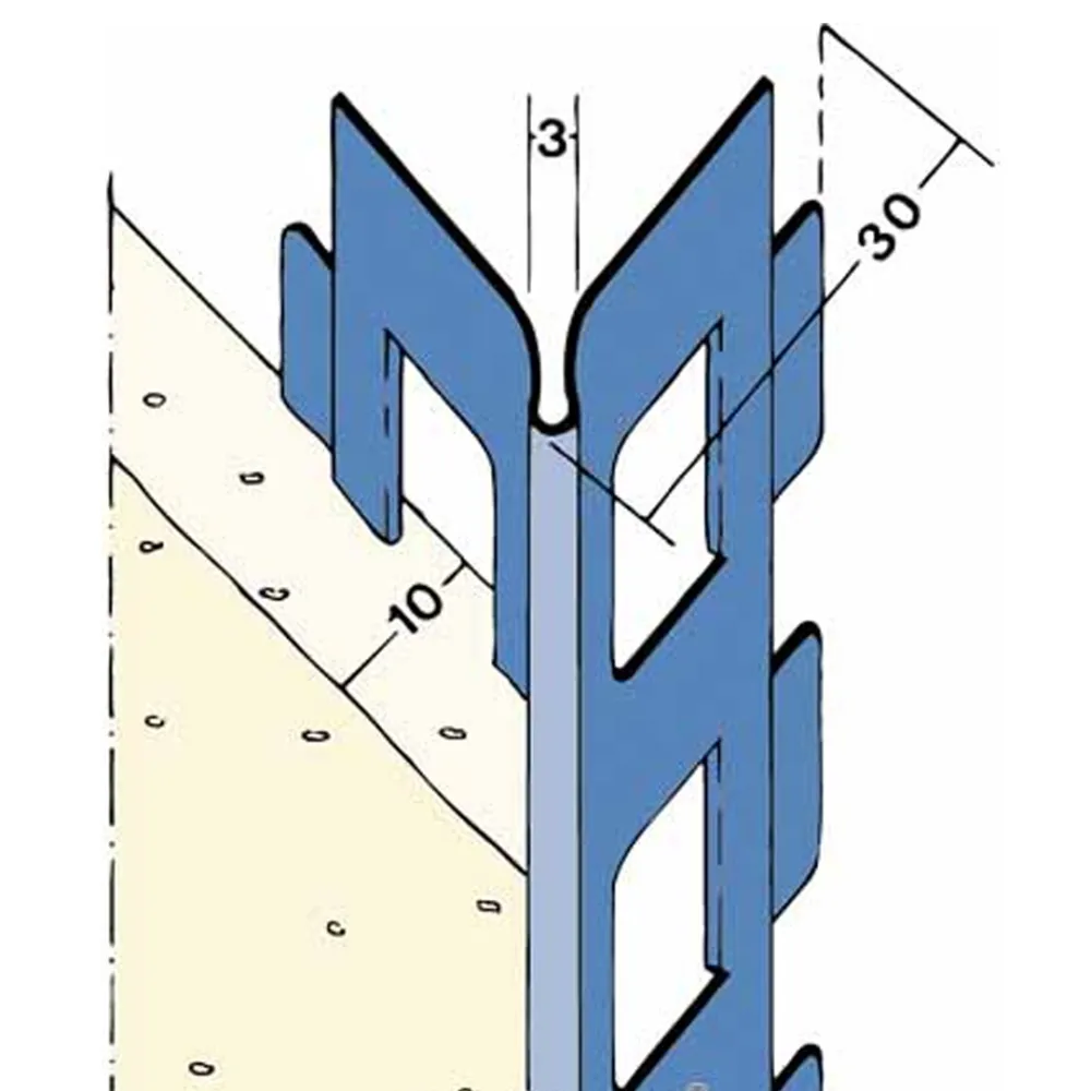 Hoekbeschermer RVS 10 mm L= 3000 mm 2218