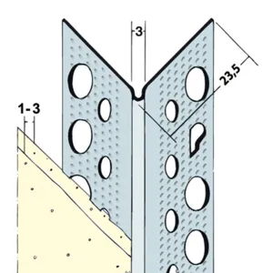 Slimgrip dunpleister hoekbeschermer 1-3 mm L=3000 mm SG1029
