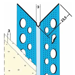 Slimgrip dunpleister hoekbeschermer 3 mm L=2600 mm SG1032