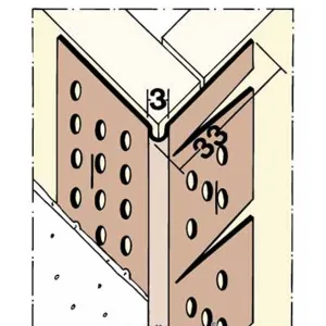 PVC hoekprofiel voor bogen 1 mm L= 3000 mm 3767
