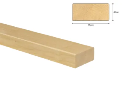 Vuren C 50x100 mm geschaafd netto 44x94 mm