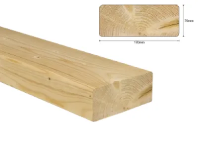 Vuren C 75x175 mm geschaafd netto 70x170 mm