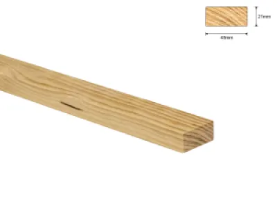 Vuren C 22x50 mm netto 21x48 mm panlat