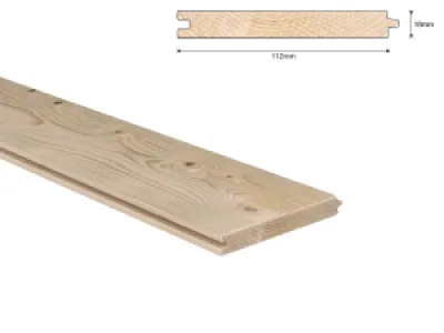 Vuren B 22x125 mm vloerdeel netto 18x112 mm G+G