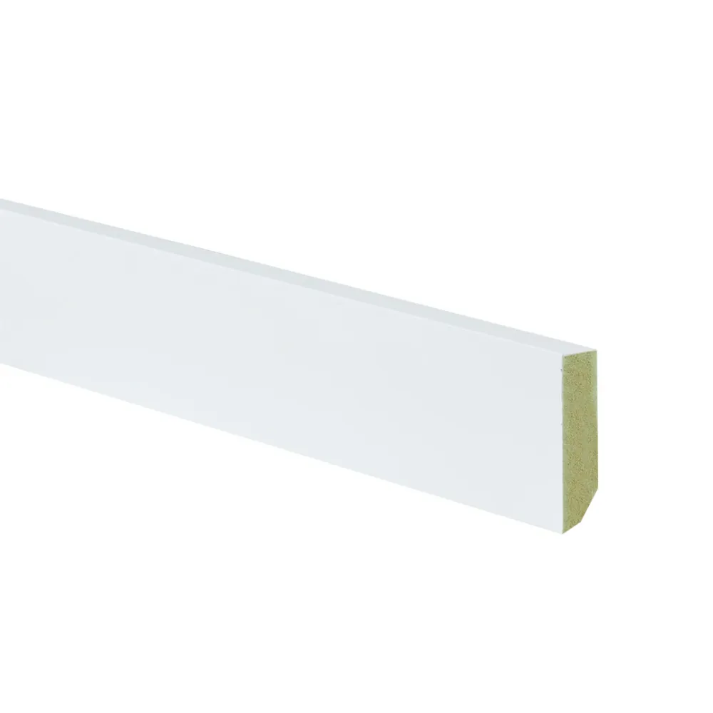 MDF plint V313 12x45 mm L= 4880 mm gegrond