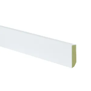 MDF plint V313 12x45 mm L= 4880 mm gegrond
